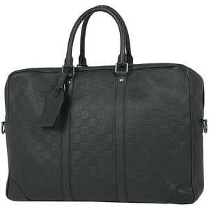 Louis Vuitton Porte Document Voyage Handbag Business Bag Onyx Black